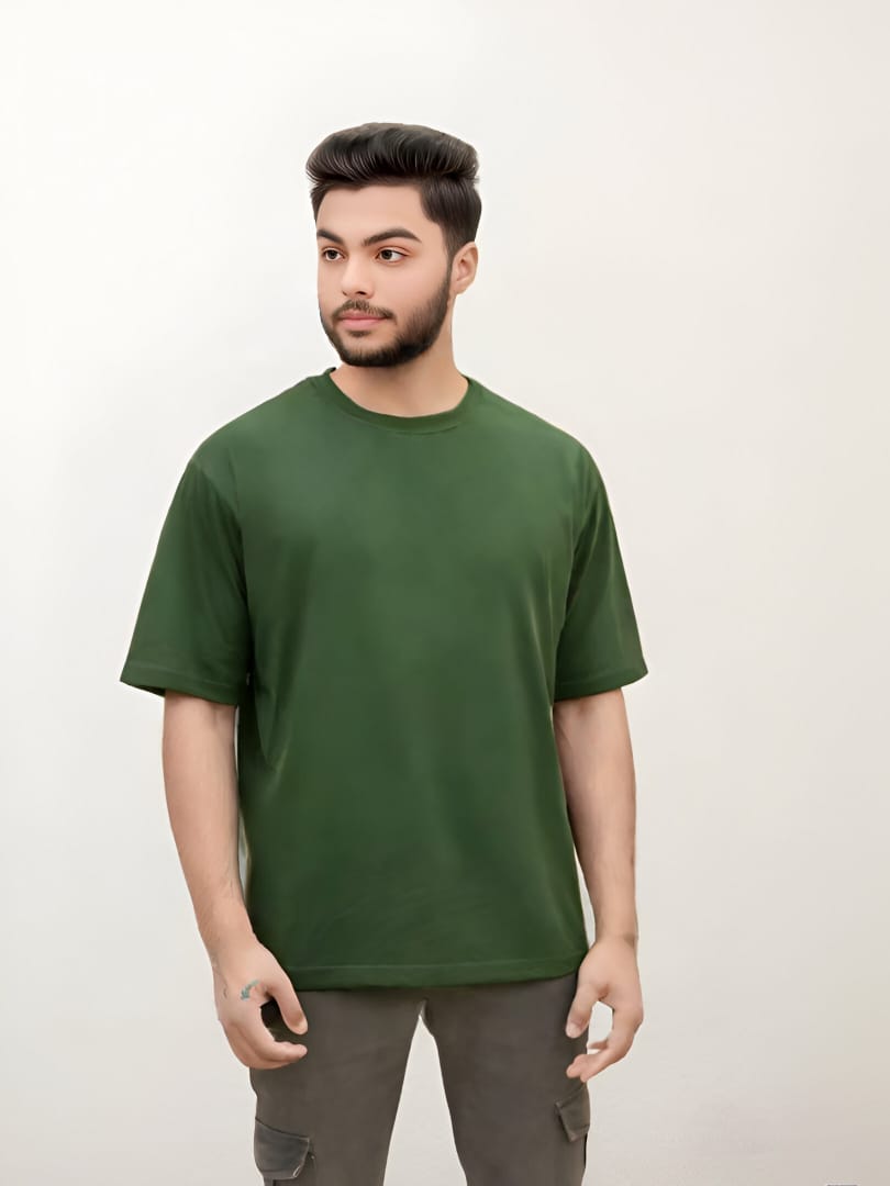 Short Sleeve T-Shirt Dark Green Colour