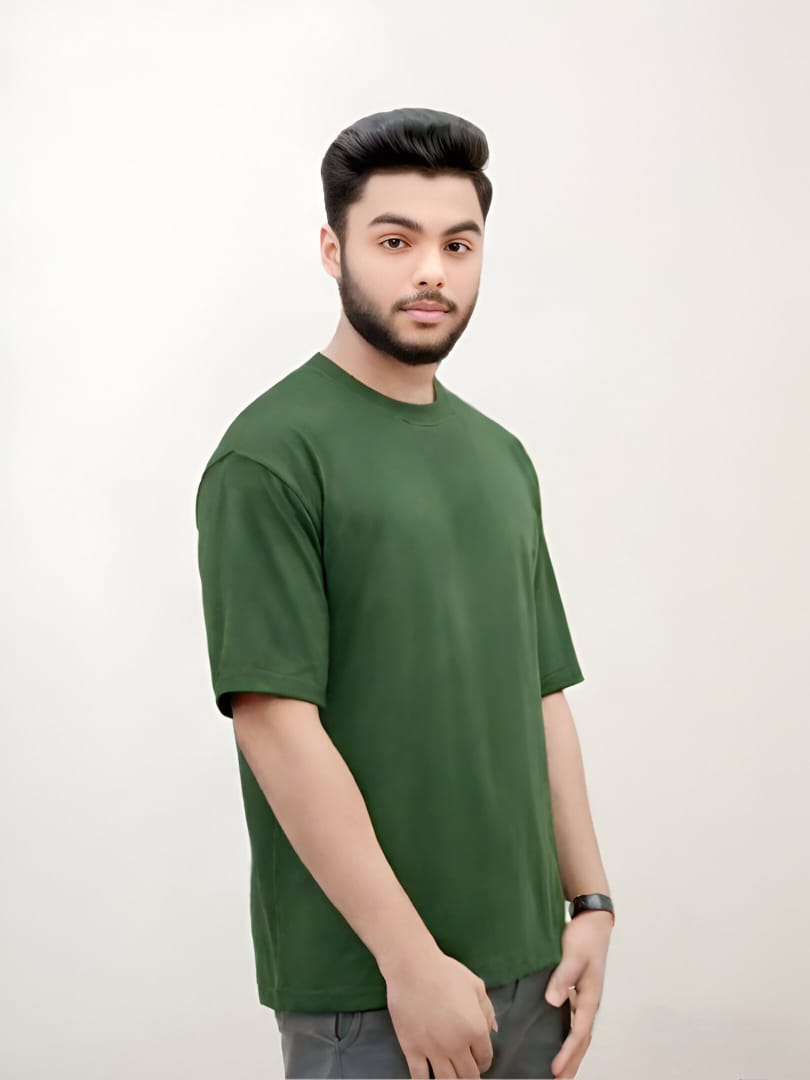 Short Sleeve T-Shirt Dark Green Colour